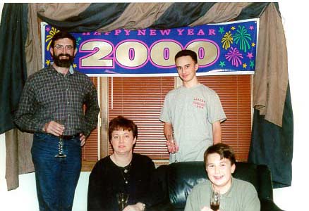 My family on new year's eve. (My smile is fake.)